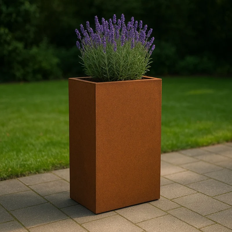 Geroba Jardinière en acier corten Artesa 60x40x100cm 39kg