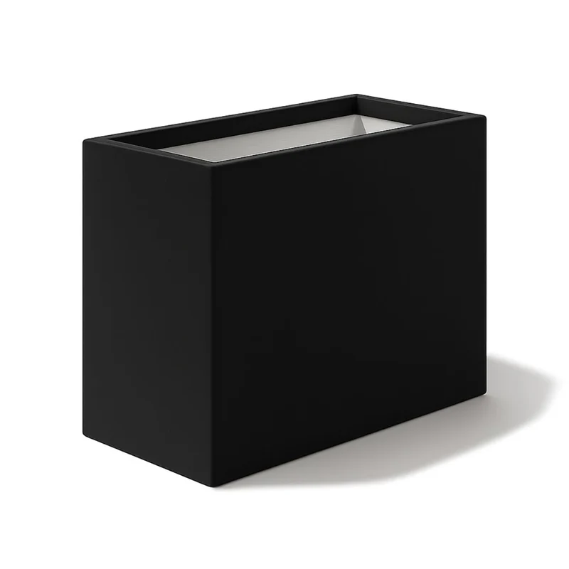 GARDRA Jardinière en polyester noire de jais 80x40x80 cm RAL 9005