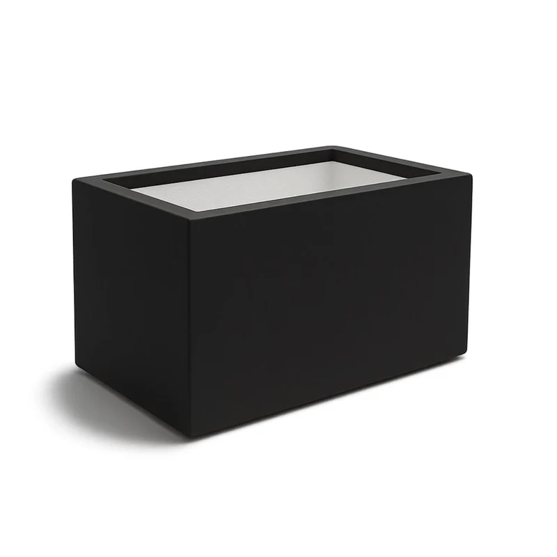 GARDRA Jardinière en polyester noire de jais 60x40x40 cm RAL 9005