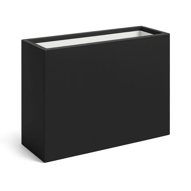 GARDRA Jardinière en polyester noire de jais 100x40x100 cm RAL 9005