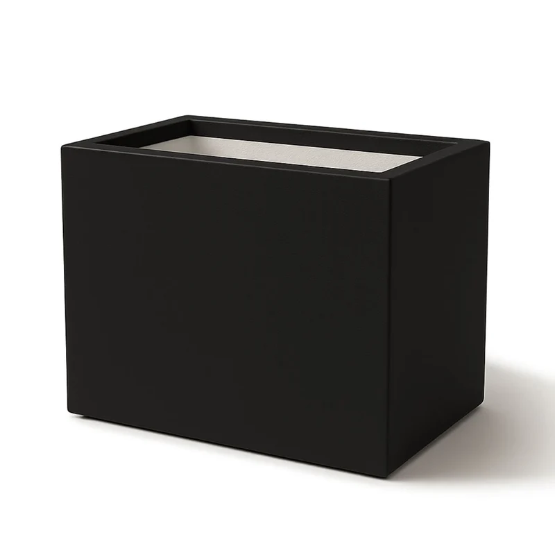 GARDRA Jardinière en polyester noire de jais 70x50x60 cm RAL 9005
