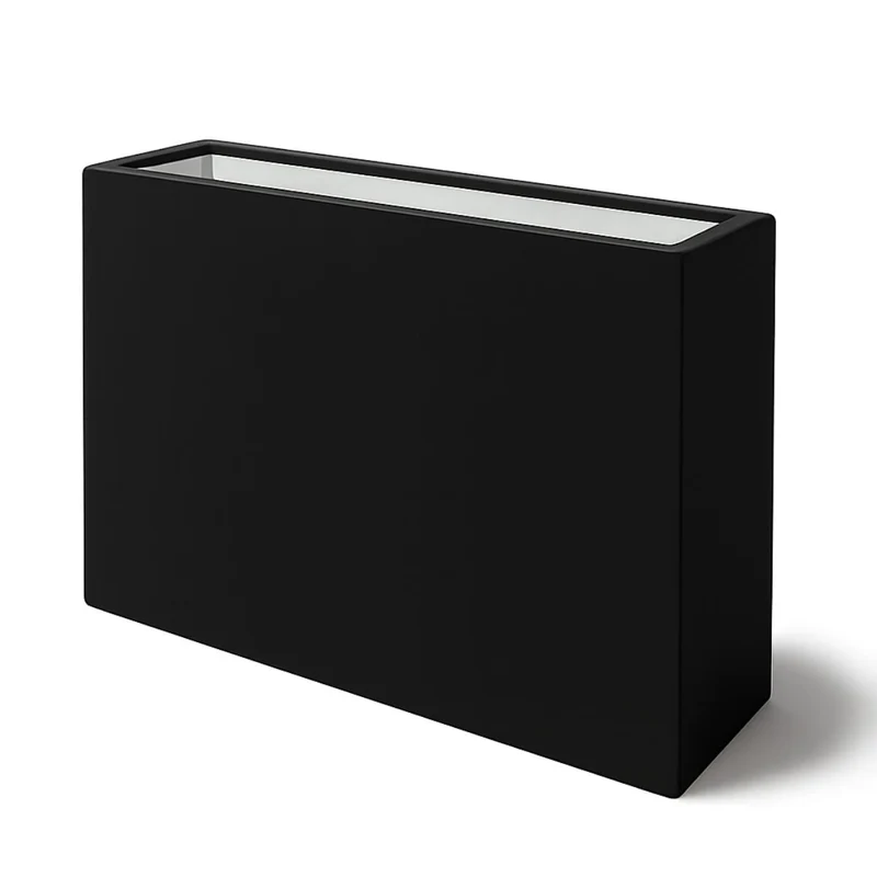 GARDRA Jardinière en polyester noire de jais 130x40x120 cm RAL 9005