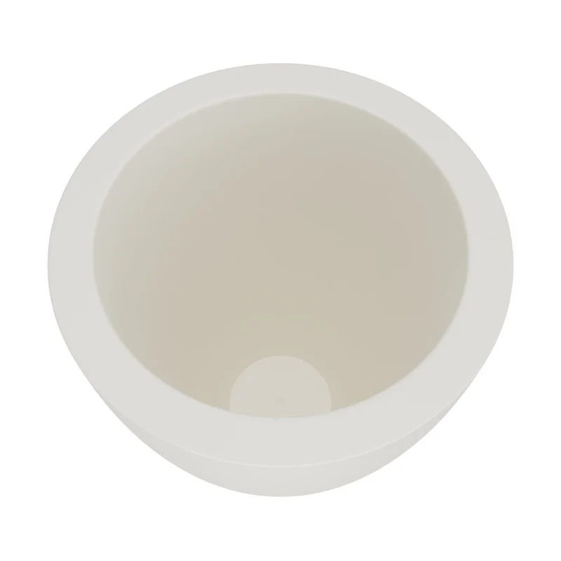 GARDRA Jardinière en polyester blanche pur Ø 68x80 cm RAL 9010