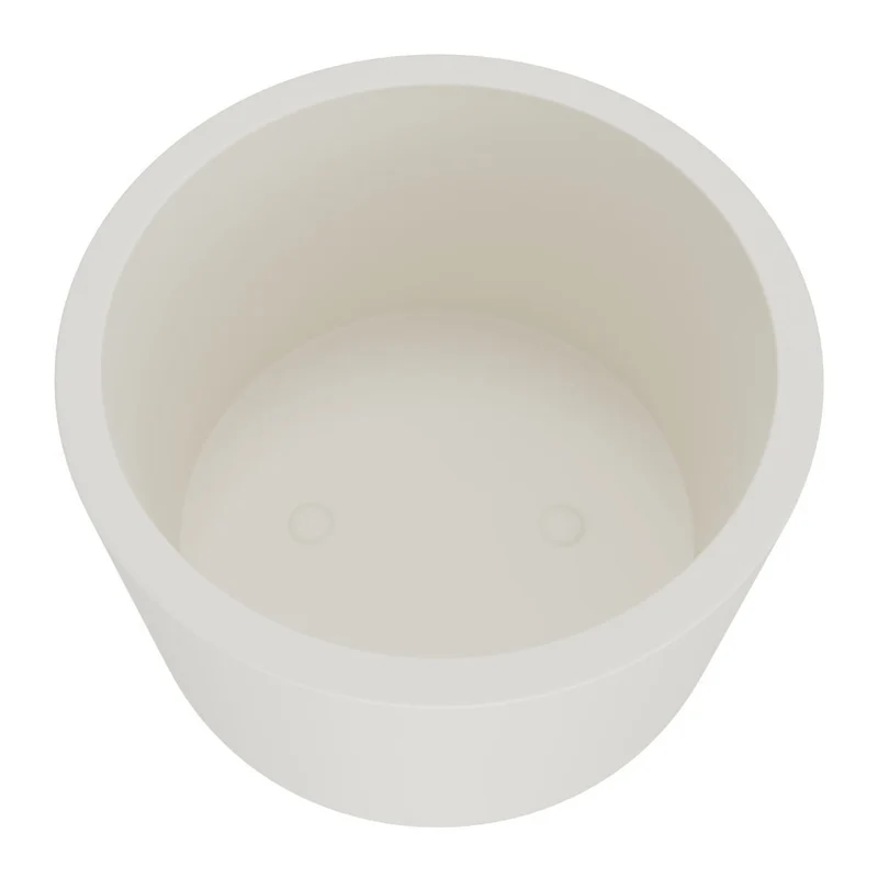 GARDRA Jardinière en polyester blanche pur Ø 120x60 cm RAL 9010