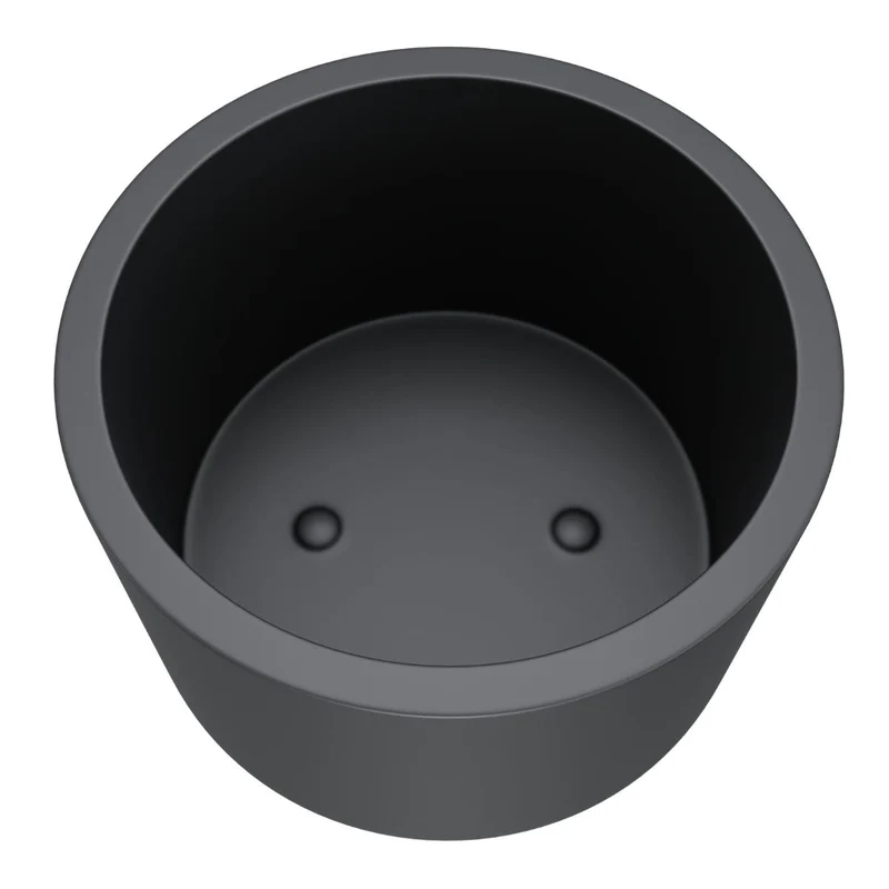 GARDRA Jardinière en polyester grise noire Ø 100x60 cm RAL 7021