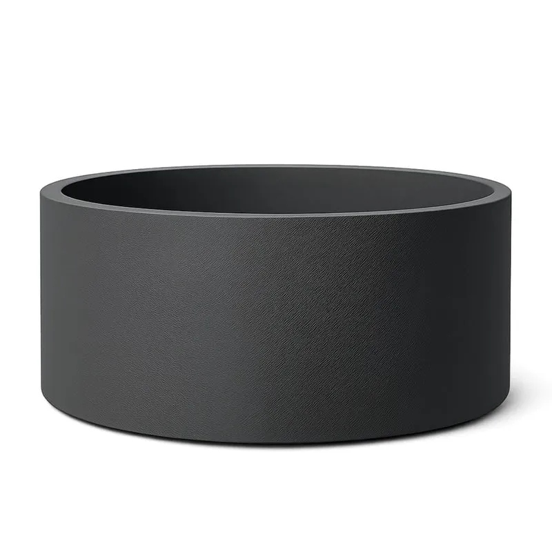 GARDRA Jardinière en polyester grise noire Ø 150x60 cm RAL 7021