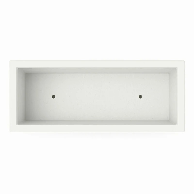 GARDRA Jardinière en polyester blanche pur 120x50x60 cm RAL 9010