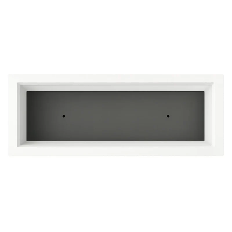 GARDRA Jardinière en polyester blanche pur 90x25x80 cm RAL 9010