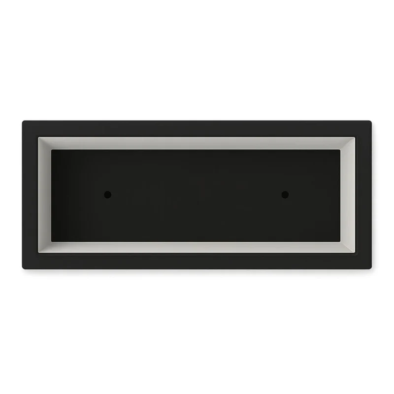 GARDRA Jardinière en polyester noire de jais 90x25x80 cm RAL 9005
