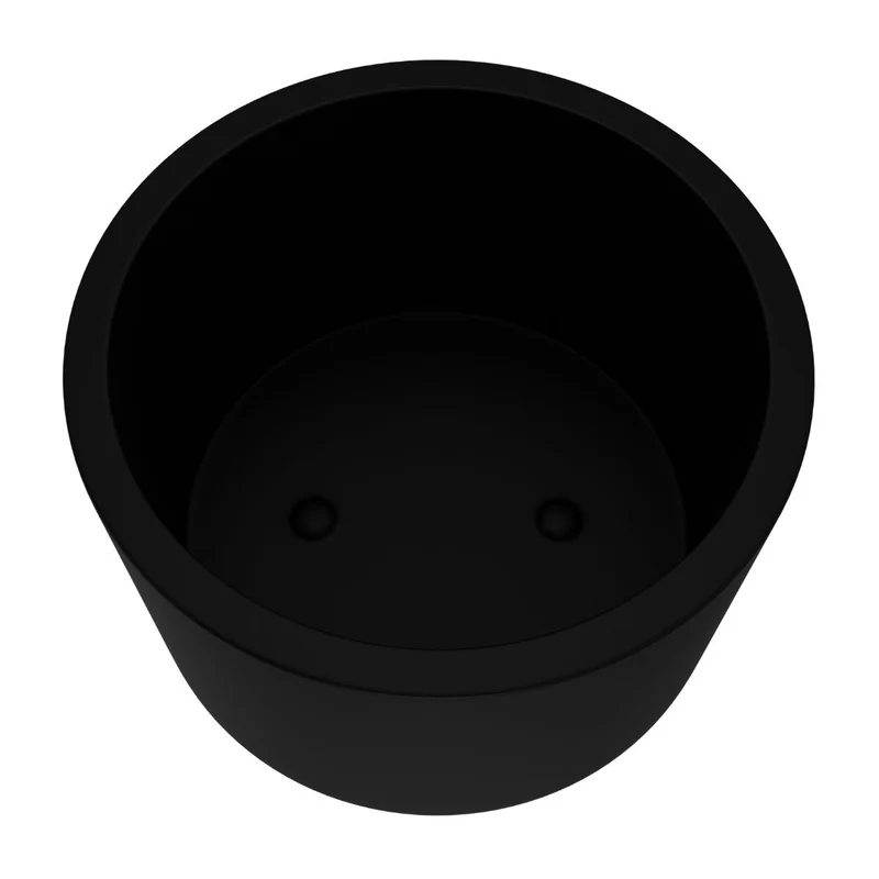 GARDRA Jardinière en polyester noire de jais Ø 100x60 cm RAL 9005