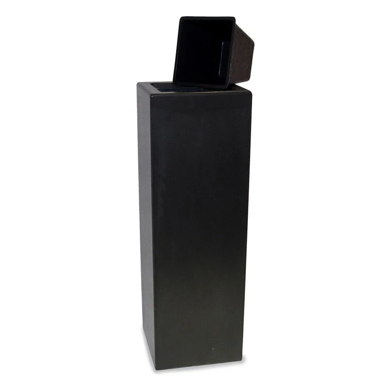 GARDRA Jardinière en polyester grise noire avec bac intérieur 40x40x80 cm RAL 7021