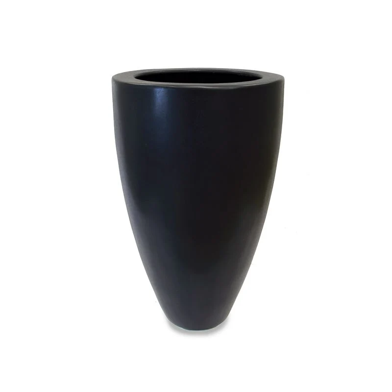 GARDRA Jardinière en polyester grise noire Ø 70x110 cm RAL 7021