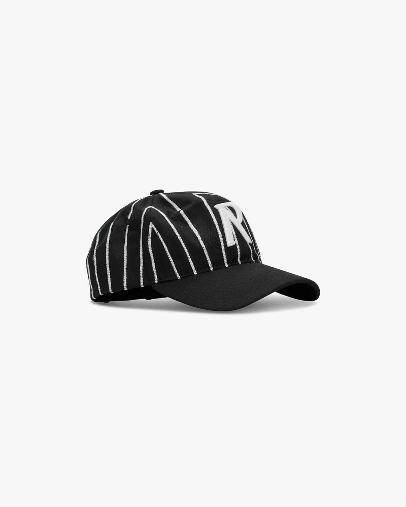 Initial Stripe Cap - Jet Black