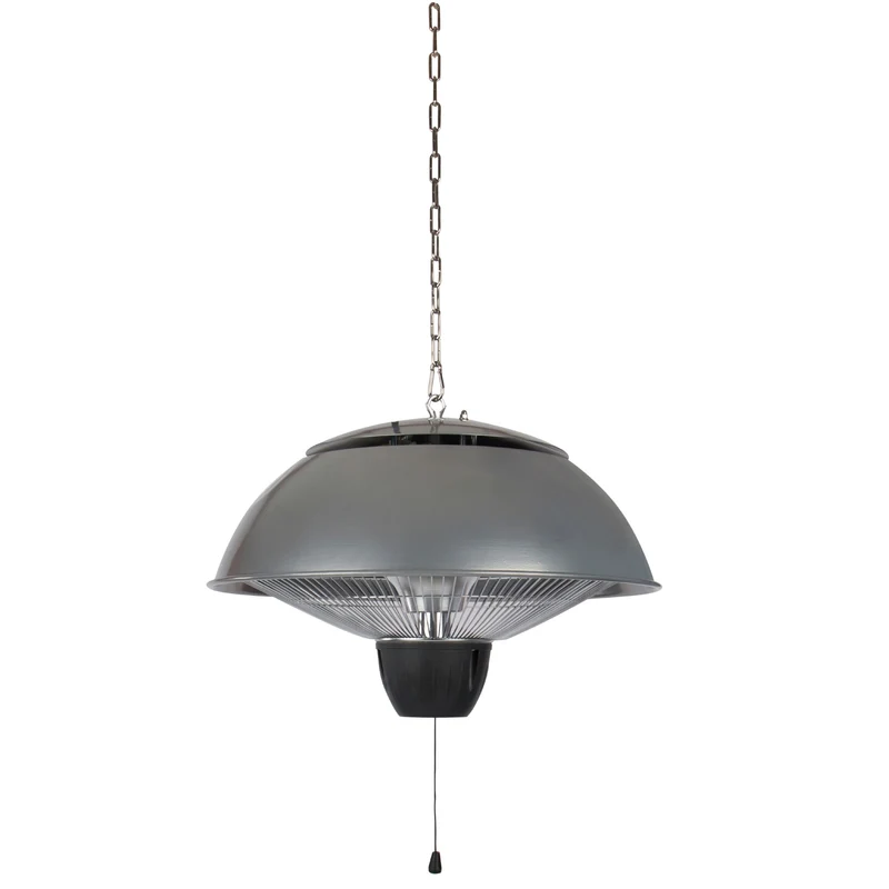 Chauffe-terrasse Kratos infrarouge suspendu 1500W – À chaîne – Acier – 14 m² de portée
