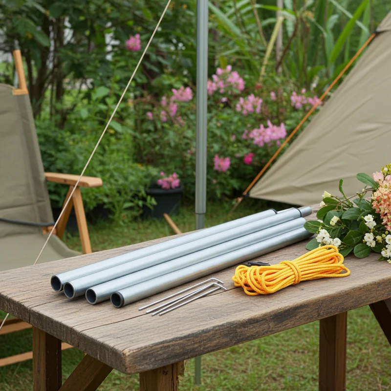 Poteau pour voile d’ombrage – 2,5m – Accessoire de fixation robuste extérieur
