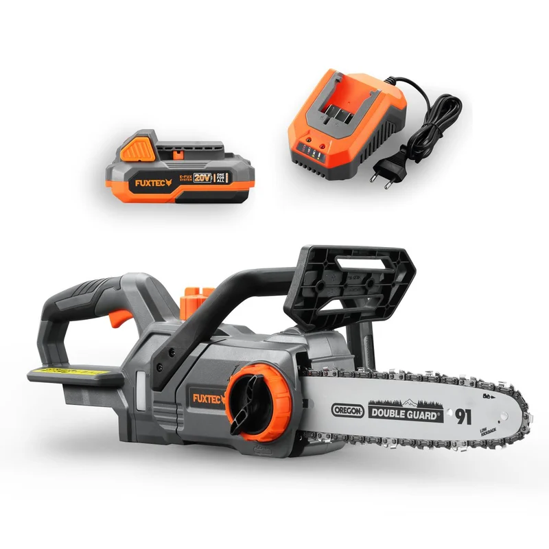 B-WARE Tronçonneuse à batterie 20V FUXTEC FX-E1KS20 - Set avec batterie 2Ah et chargeur 2,4A