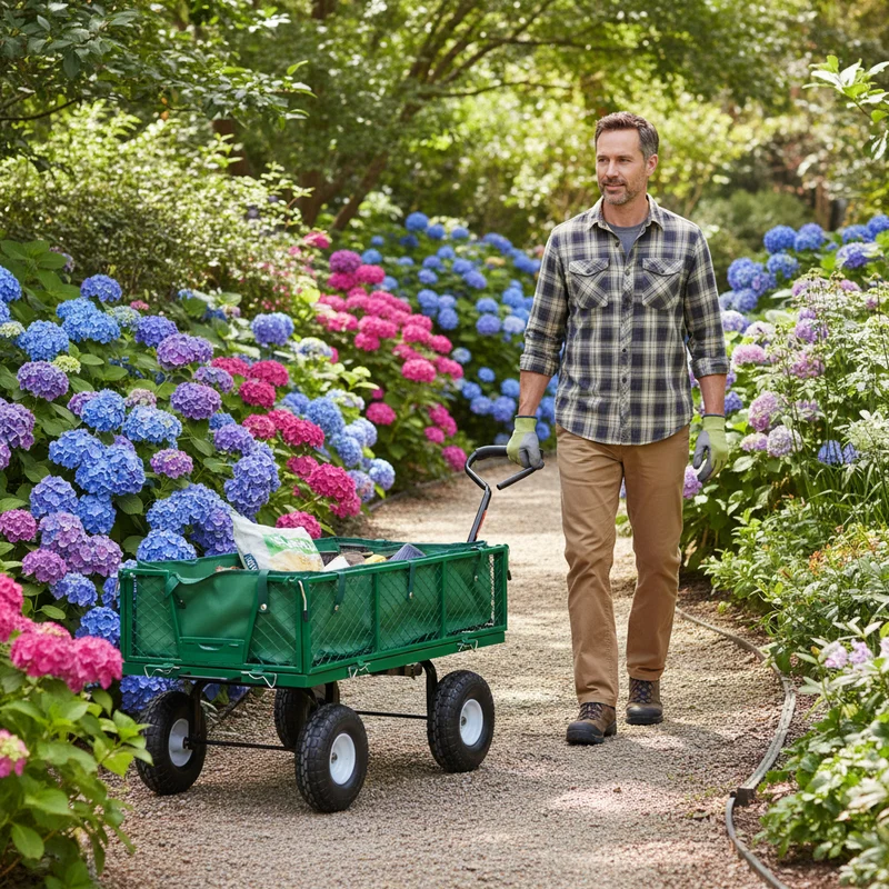 Chariot de jardin benne basculante 250 kg – Chariot de transport robuste