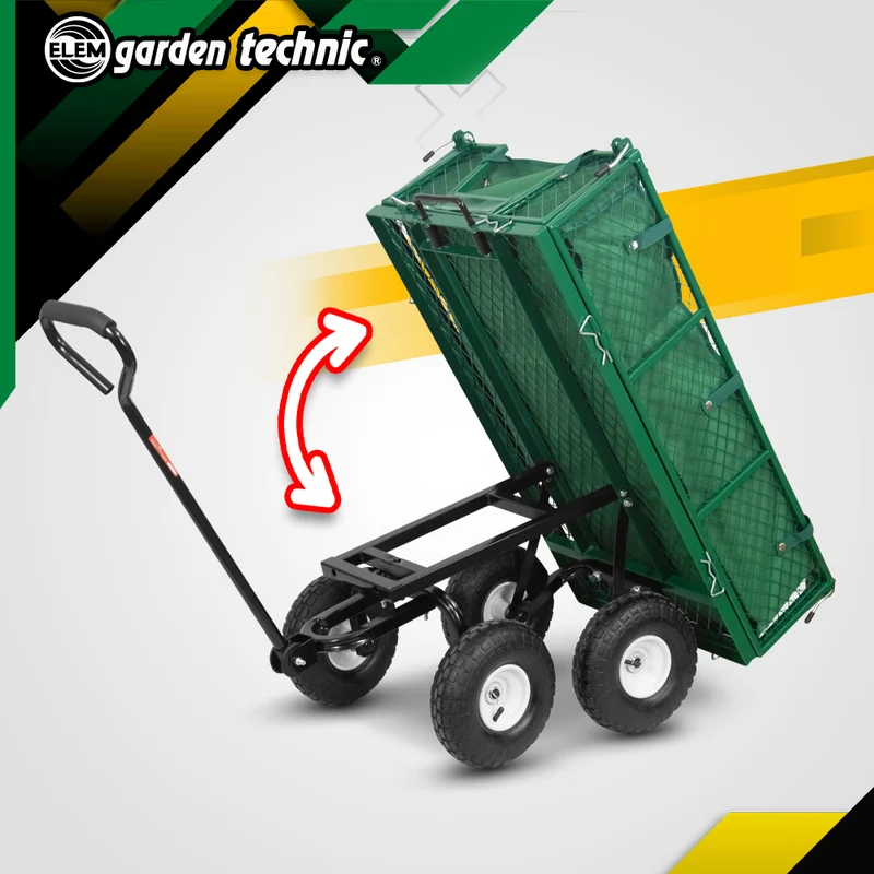 Chariot de jardin benne basculante 250 kg – Chariot de transport robuste