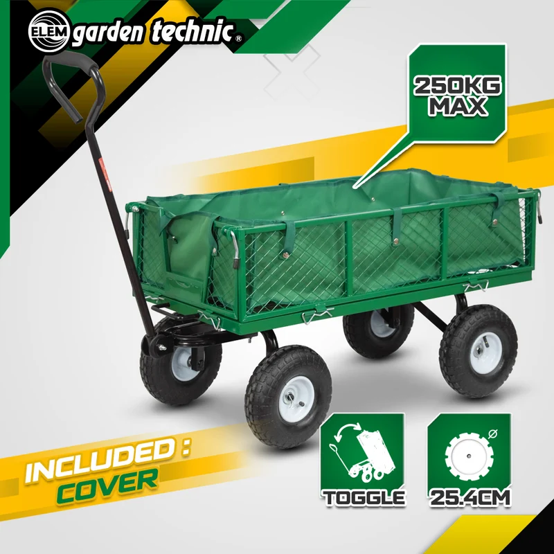 Chariot de jardin benne basculante 250 kg – Chariot de transport robuste