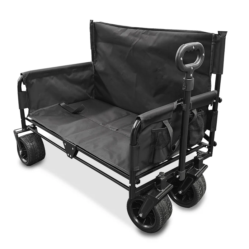 Chariot pliable tout terrain 100 kg – Chariot de transport jardin, plage et camping