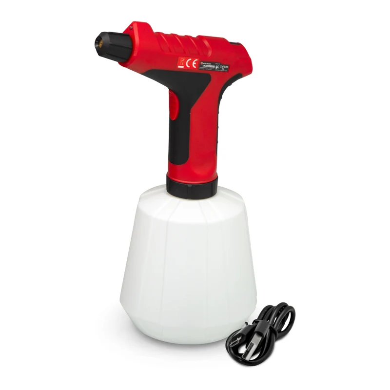 Pulvérisateur sur batterie 3,6V USB 1L – Léger, débit réglable et lampe LED intégrée