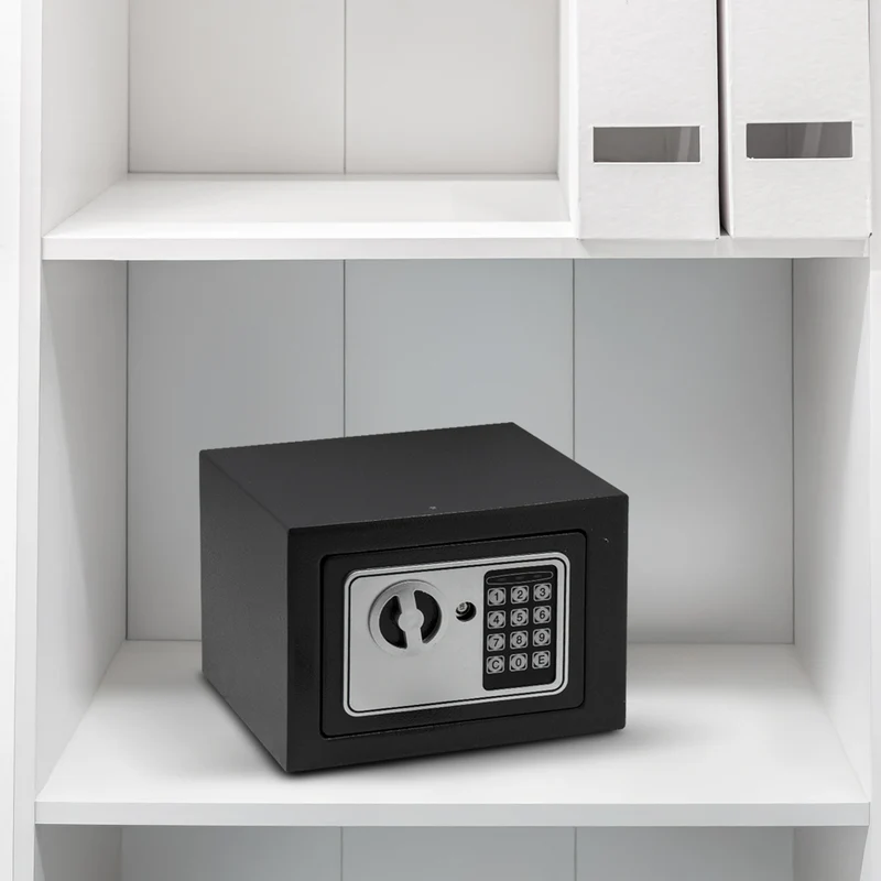 Coffre-fort électronique – 170x230x170 mm – Porte 3 mm – 2 clés de secours