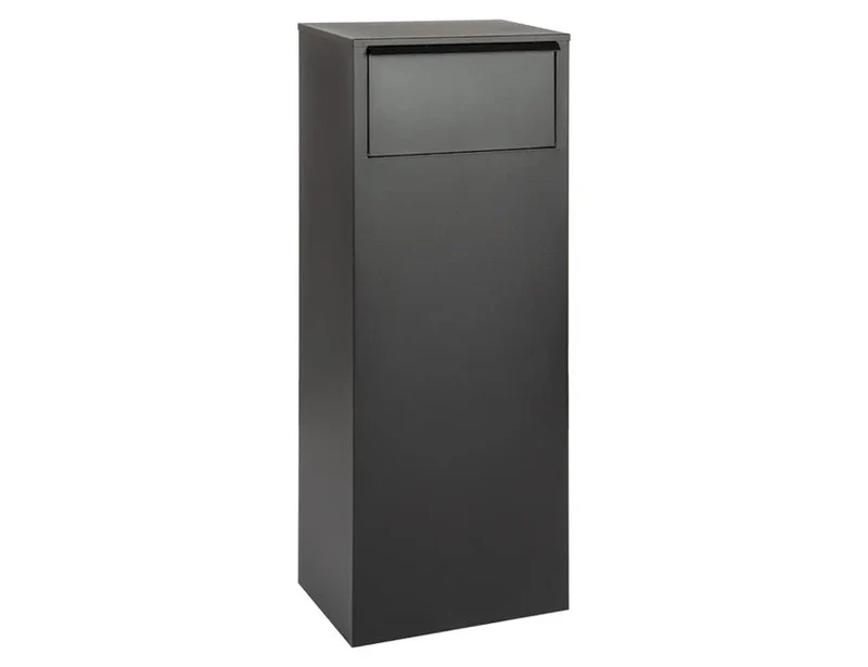 Boîte à colis Dortmund noir mat – serrure à combinaison – grande ouverture – acier