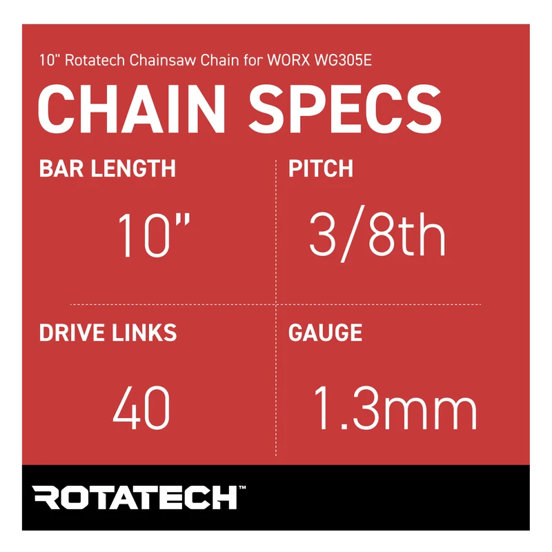 10" Rotatech Chainsaw Chain for OLEO-MAC GSTH 240 Semi-Chisel