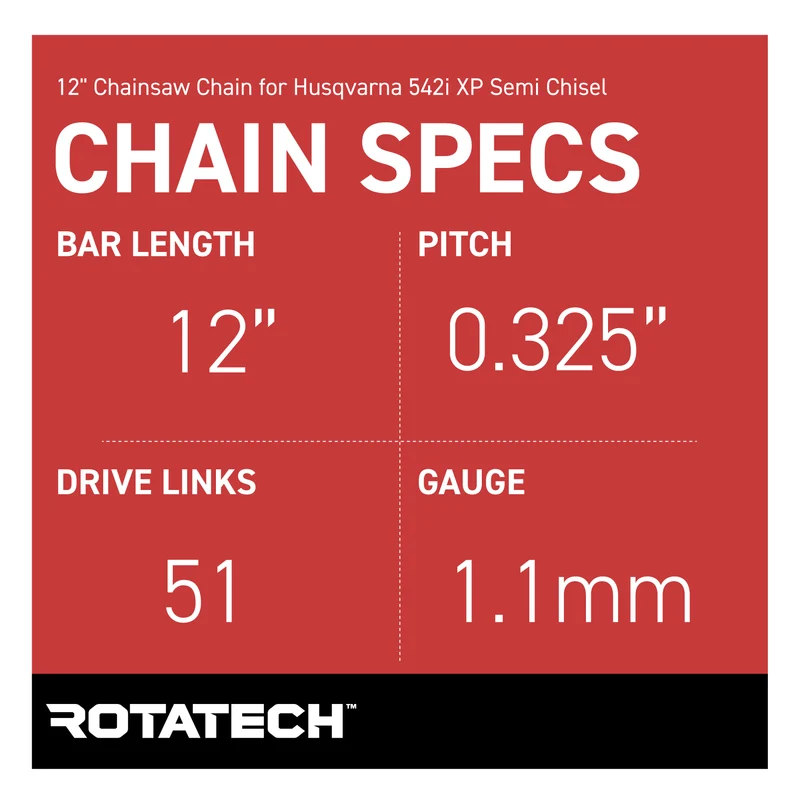 12" Chainsaw Chain for HUSQVARNA 230i Semi-Chisel