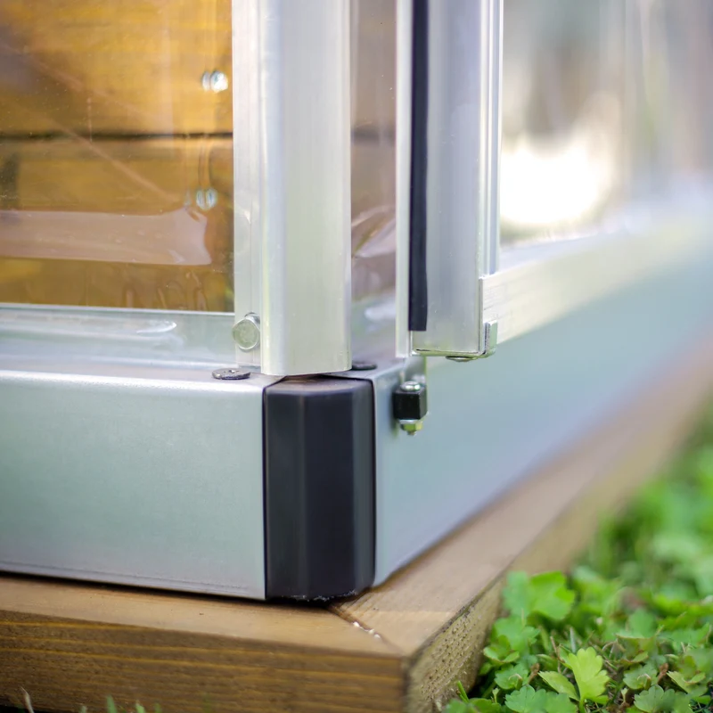 Serre de jardin Harmony 3,4 m² – argent - polycarbonate transparent, aluminium, base acier, ventilation, montage facile