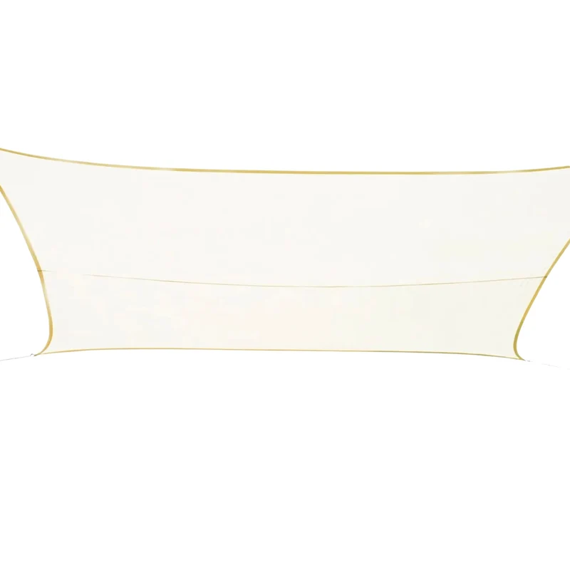 Voile d’ombrage rectangulaire – 3 x 4m - crème - Polyester 180g/m² – Anti-UV – Résistant à l’eau