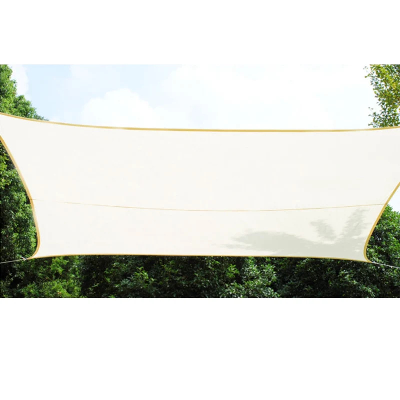 Voile d’ombrage rectangulaire - 4x3 m - crème – PE 180g/m² – Anti-UV 90%