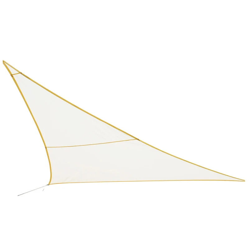 Voile d’ombrage triangulaire - 3,6 m – Crème – PE 180g/m² – Protection UV 90%