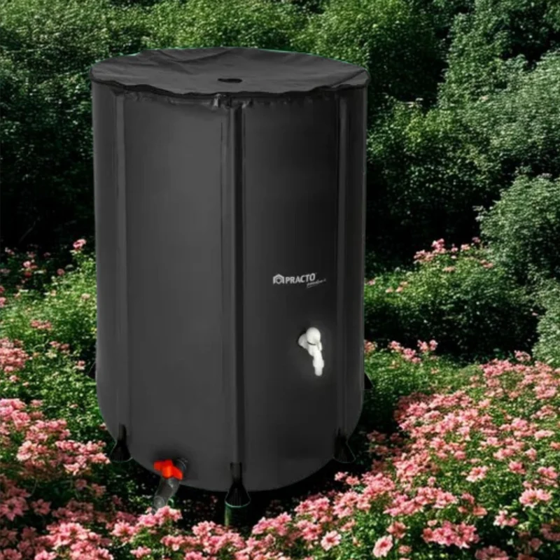 Réservoir d'eau de pluie pliable 350L - Avec robinet et trop-plein