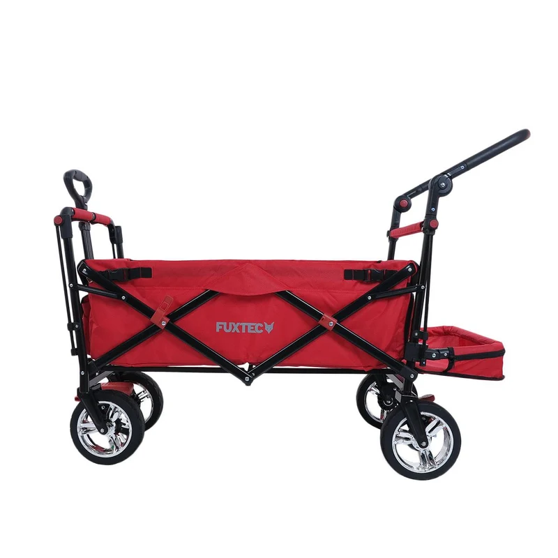 Chariot à main FUXTEC Smart Cruiser Occasion avec toit ouvrant protégé contre les UV, poignée de poussée et extension intérieure