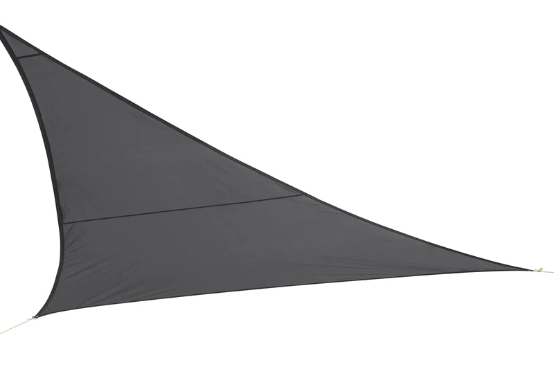 Voile d’ombrage triangulaire- 3,6x3,6x3,6 m - gris foncé – PE 180g/m² – Anti-UV 90%