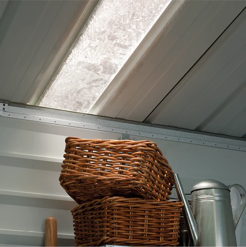 Abri de jardin métal Kensington - 3,03 x3,76 x2,24 m- double-porte coulissante - robuste, spacieux et sans entretien