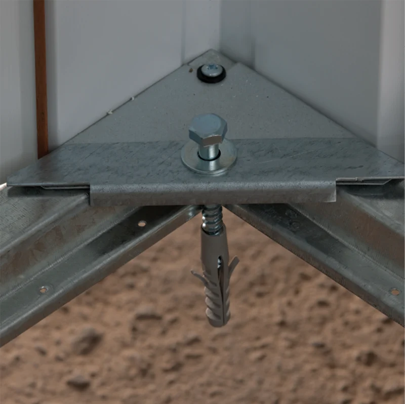 Abri de jardin métal Stonehill - 2,38 x 1,59 x 1,9 m - double-porte coulissante - compact et résistant