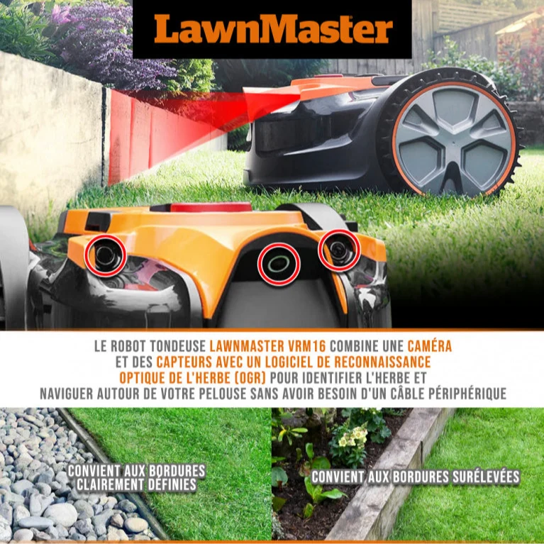 Robot tondeuse autonome 24v sans fil périmétrique