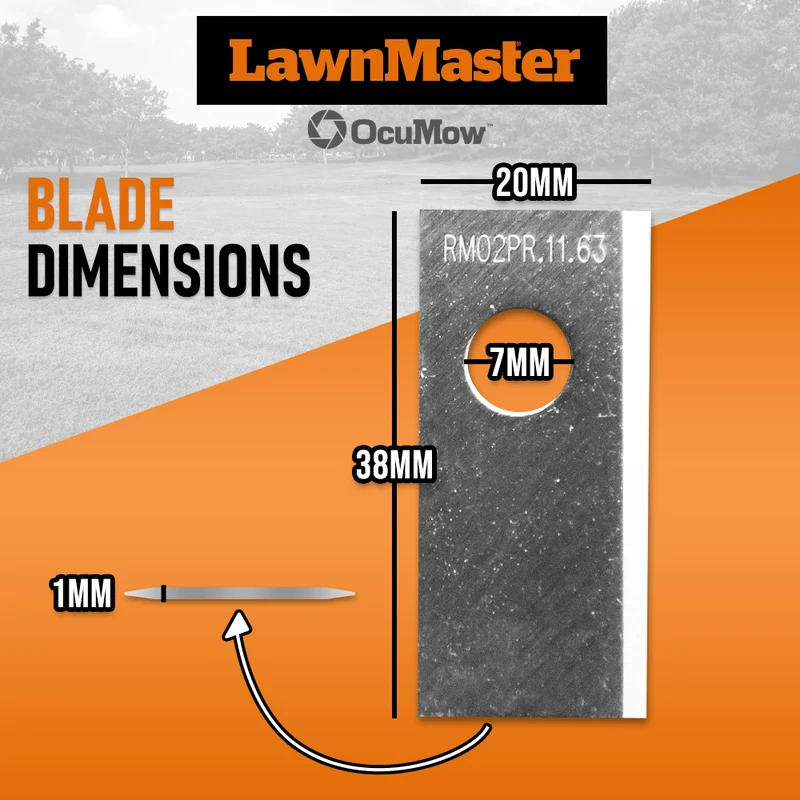 Kit 15 lames en inox + vis – robot tondeuse autonome Lawn Master