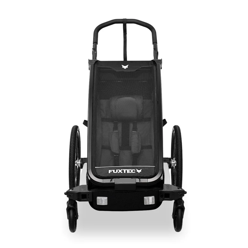 FUXTEC Remorque pour vélo FX-FA1S noir avec roue jogger