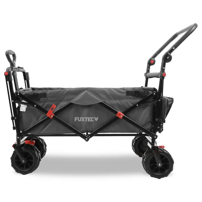 Chariot de plage FUXTEC Occasion Beach Cruiser avec auvent protégé contre les UV, poignée de poussée et extension intérieure