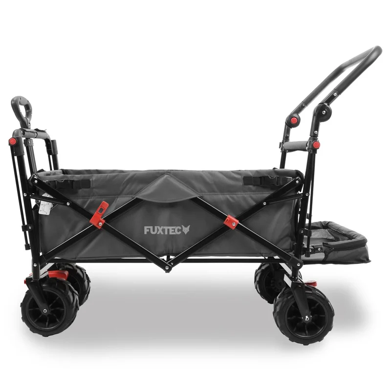 Chariot de plage FUXTEC Occasion Beach Cruiser avec auvent protégé contre les UV, poignée de poussée et extension intérieure