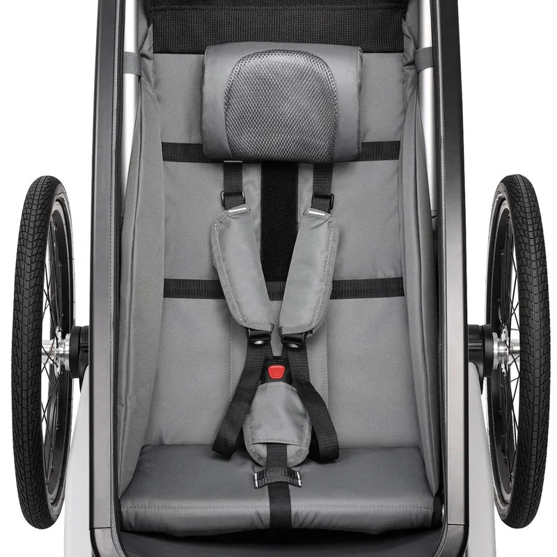 FUXTEC Remorque pour vélo FX-FA1S grise avec roue jogging