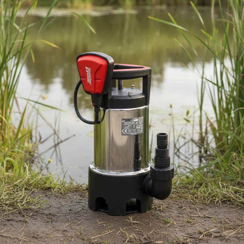 Pompe vide-cave eaux chargées 750W avec flotteur - 13000 L/h