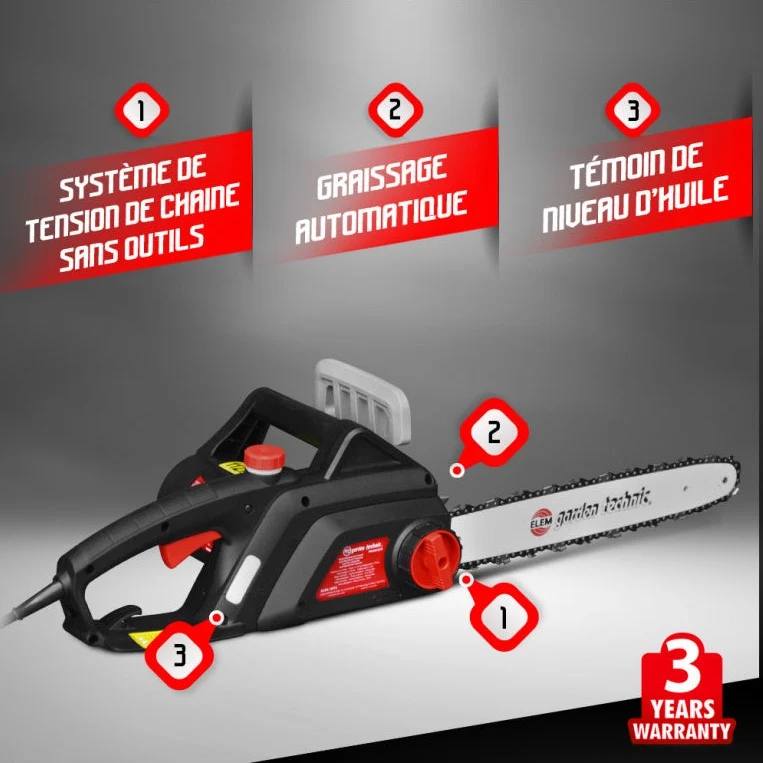 Tronçonneuse électrique 2000W - guide 40 cm