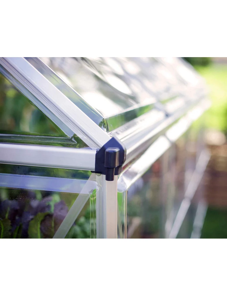 Serre de jardin Harmony 1,85 x 3,05 m silver - aluminium - fenêtre et gouttières