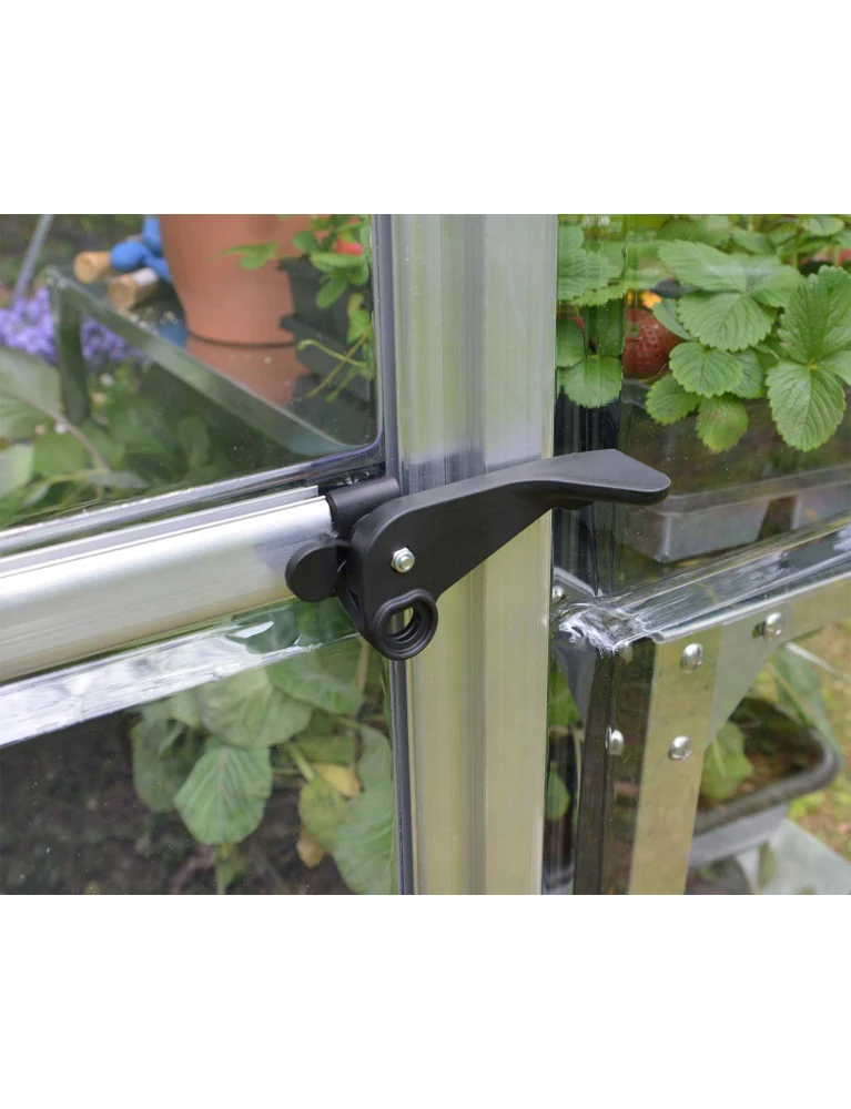 Serre de jardin Harmony 2,47 x 1,85 m Silver - aluminium - fenêtre et gouttières