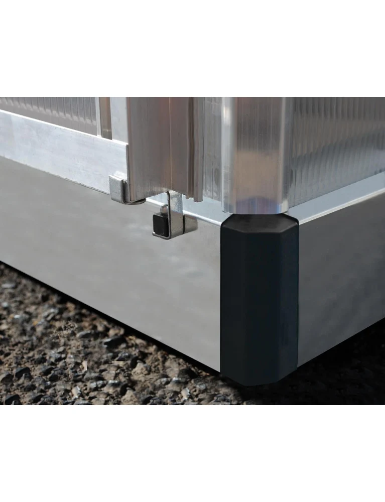 Serre de jardin Harmony 2,47 x 1,85 m Silver - aluminium - fenêtre et gouttières