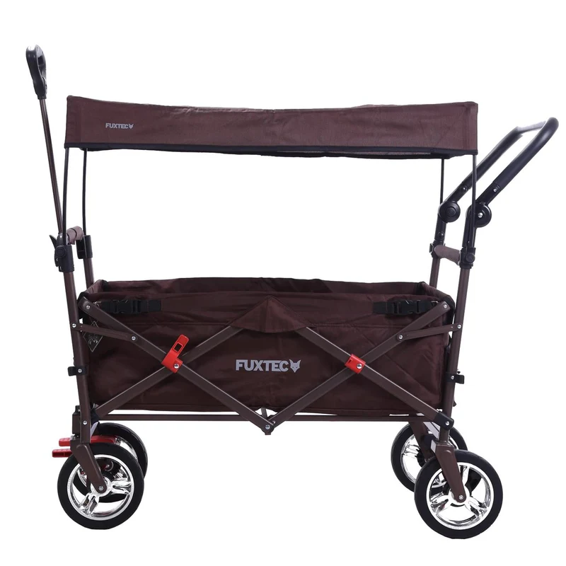 Chariot à bras Easy Cruiser d'occasion avec auvent protégé contre les UV et poignée de poussée supplémentaire